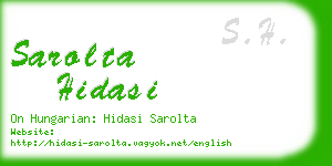 sarolta hidasi business card